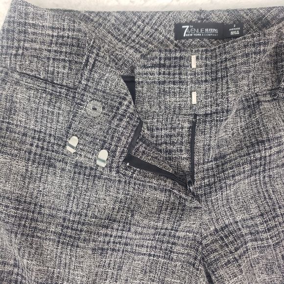 New York & Co. NWT 7th Ave. Pant Signature Fit Bootcut Glen Plaid size 2 Average - Picture 2 of 9